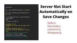 How to Restart Your Node js Apps automatically on save changes