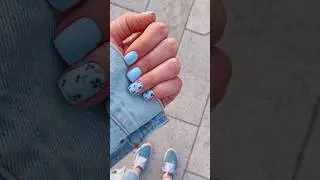 Голубой маникюр 🩵 #shorts #маникюр #дизайнногтей #идеиманикюра #nails