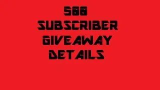 500 sub giveaway