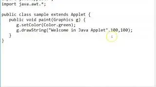 How to run applet program in java, How to save applet program, using command prompt, notepad