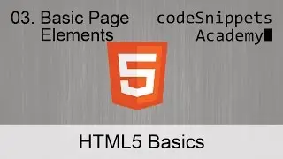 HTML Fundamentals 03. Basic Page Elements: p, br, em/strong, pre, hn