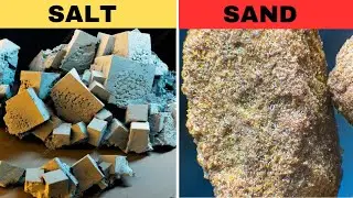 Salt and Sand under microscope #experiment #science  @Oneminmicro @slivkishowhindi