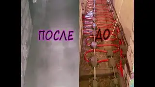 ТЕПЛЫЕ ВОДЯНЫЕ ПОЛЫ. ДЕНЬ 9. Заливаем пол в ванной комнате и в проходе.