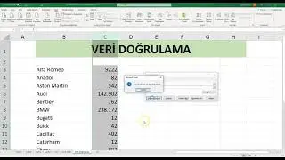 Veri Doğrulama nasıl yapılır? Veri Doğrulama Listesi, Açılır Kutu Hazırlama