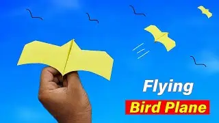 Flying Super Paper Bat - How to Make Paper Bird Plane