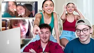 Our husbands REACT to our *cringey* old videos | Brooklyn and Bailey