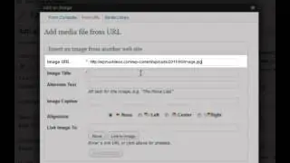 wordpress video tutorial -4- Add Image from URL
