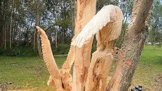 Chainsaw carved eagle (chapter2)