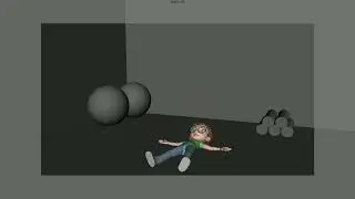 Kayla Squats and Falls over Animation