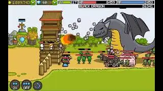 grow castle ep 6 - defeating black dragon with 3 heroes only on my alt account (wave 1015 only)