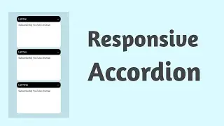How to Create Responsive Accordion using html css javascript 
