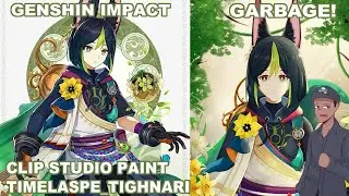 [Time-lapse] Drawing Tighnari_Genshin Impact (Clip Studio Paint)