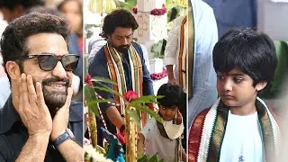 Jr NTR & Prashanth Neel Movie Opening Video | Jr NTR Younger Son Bhargava Ram Cute Moments | 