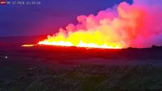 Aug 22, 2024: First Moments of the New Volcanic Eruption in Iceland