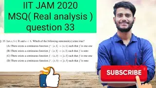 IIT JAM 2020 || SOLUTION || QUESTION 33 || CSIR NET || IIT JAM || TIFR || NBHM || DU || BHU