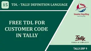 FREE TDL FOR CUSTOMER CODE IN TALLY | CUSTOMER CODE IN LEDGER CREATION AND SALES VOUCHER IN TALLY