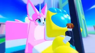 Unikitty and a Bacon Boy :3 (Roblox Giantess Animation)