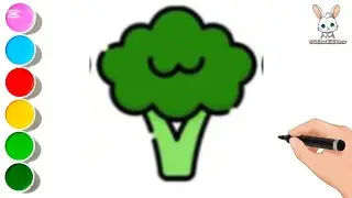  HOW TO DRAW CUTE BROCCOLI! 🥦 EASY Step by Step Kawaii Veggie Drawing TutorialHEALTHY, HAPPY 