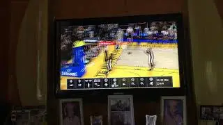 Stephen curry hits a high arcing shot