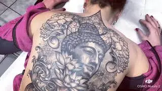 Tattoo mandala tetoválás, Buddha Tattoo, Women back tattoo