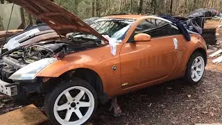 350z upper oil pan install , cracked oil pressure sensor fix