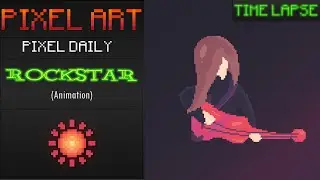 PIXEL ART ANIMATION TIME LAPSE ! | ROCKSTAR