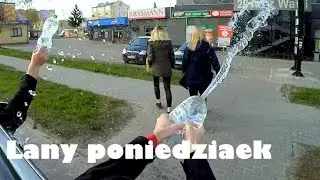 Smigus-dyngus lane Monday 2017 from the car of Biała Podlaska