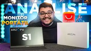Melhor MONITOR portátil custo beneficio do Aliexpress? Arzopa S1 - Unboxing e análise