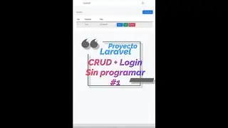 Crear Login + CRUD en LARAVEL SIN PROGRAMAR 🤑 #1 