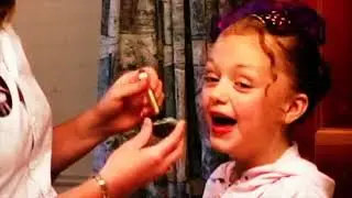 Mom helping Shay with her makeup