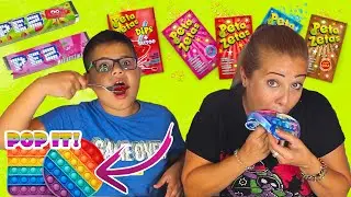 POP IT EXPLOSIVO con GELATINA, PETA ZETAS y caramelos PEZ !!