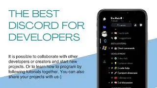 The BEST Discord server for ALL type of DEVELOPERS. Join now!