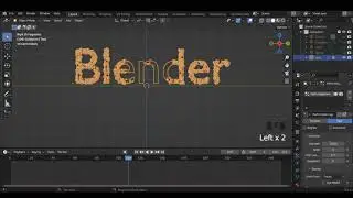 Particle text effect animation in Blender 3D