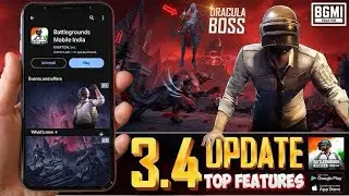 BGMI UPDATE 3.4 | Best features update | how to play | New update bgmi