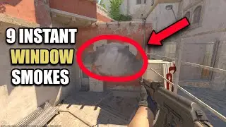 All CS2 mirage insta window smokes from T spawn