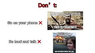 Theatre etiquette :) /// thing I made for school 💀