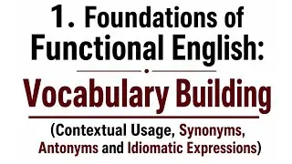 Foundations of Functional English | Vocabulary Building | Contextual Usage, Synonym.... | BS English