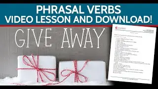Learn English / Aprender Inglés: English Phrasal Verbs - Two word verbs in English