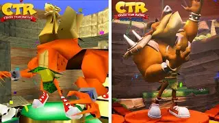 Crash Team Racing - All Characters Victory Poses Comparison (Original vs Nitro-Fueled)