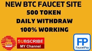 New BTC faucet site || Earn free bitcoin || 500 Token  free Earn Daily |