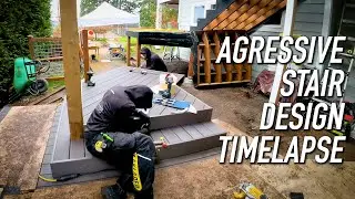 Our Most Aggressive Front Door Stair Design: Timelapse || Dr Decks