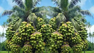 Super growing... i growing small coconut Using ripe bananas, eggs, toothpaste, milk