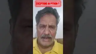 What are exceptions in python ? | Python Interview Question and Cross Question