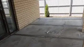 отделка террасы, начало, заливка стяжки.