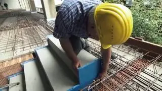 Schallbrückenfreier Einbau von geraden Element-Treppen. Schöck Tronsole® Typen BZ, B, L.