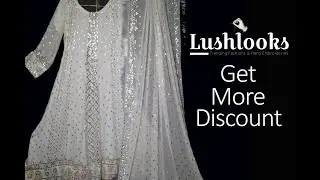 Beautiful Mukesh Frock | Organic Hand Embroidery | Pure Chiffon Fabric