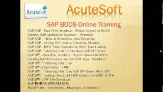 SAP BODS Online Training