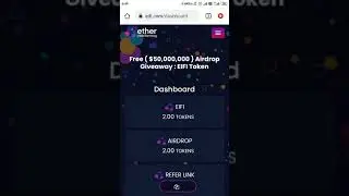 eifi finance 77$ airdrop.singup and follow social media links