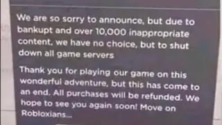 Roblox Shutdown 2024