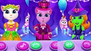 My Talking Angela 2 Halloween all of Angela's witch outfits Talent Show Gameplay